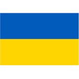 2x stuks landen thema vlag Oekraine 90 x 150 cm feestversiering - Vlaggen