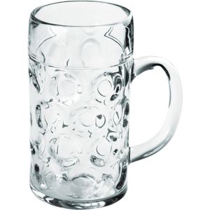 Oktoberfest 1x Bierpullen/bierglazen halve liter/50 cl/500 ml van onbreekbaar kunststof - Bierglazen