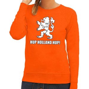 EK / WK supporter sweater hup Holland hup oranje voor dames - Feesttruien