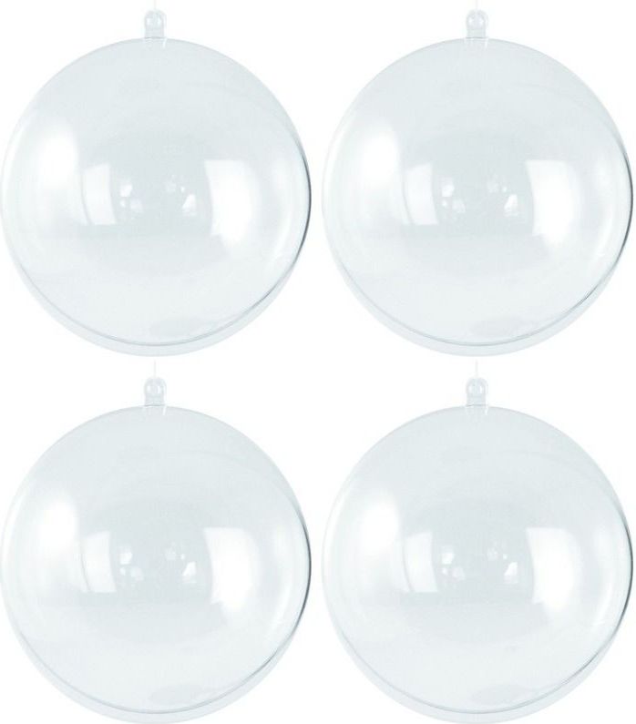 20x Transparante hobby/DIY kerstballen 7 cm - Knutselen - Kerstballen maken hobby materiaal/basis materialen
