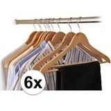 2x Set van 3 houten hangers - Kledinghangers