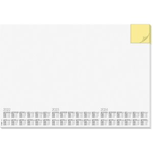 Bureaulegger van papier 59.5 x 41 cm met kalender design memo white - Bureauonderleggers