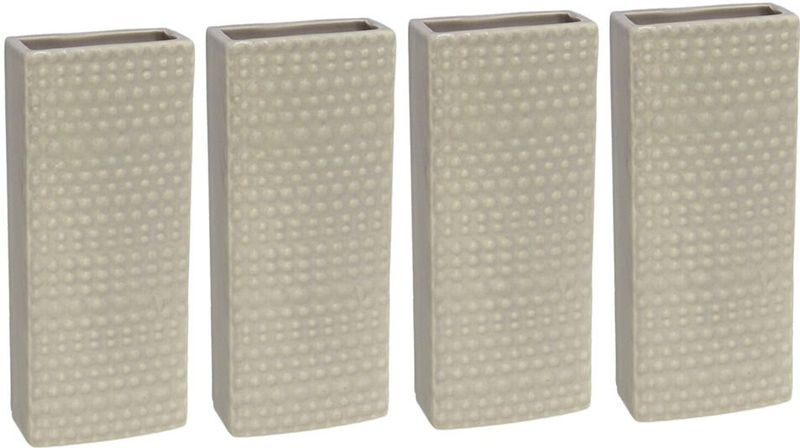 12x Radiator bak luchtbevochtigers / waterverdampers rechthoekig Luna taupe 17,7 cm - Luchtbevochters