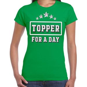Topper for a day concert t-shirt voor de Toppers groen dames - Feestshirts