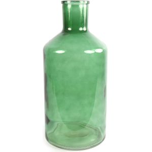 Countryfield Bloemenvaas - mintgroen - doorzichtig glas - XXL fles - D24 x H51 cm