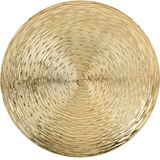 Excellent Houseware kerstdiner/diner onderborden- 12x- rond- goud -33cm - golf