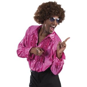 Fuchsia disco blouse voor heren - Carnavalsblouses
