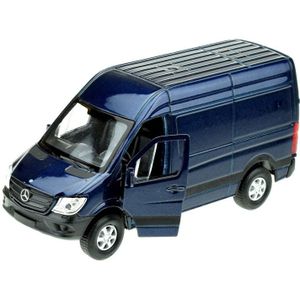 Mercedes Benz Sprinter miniatuur blauw - Speelgoed auto's