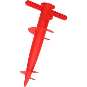 Rode strand parasolhouder / parasolboor/ parasolharing  30 cm - Parasolvoeten