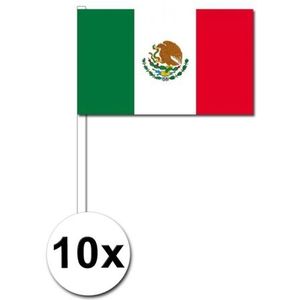 10 zwaaivlaggetjes Mexicaanse vlag - Vlaggen
