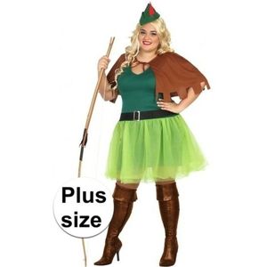 Verkleedkleding Robin Hood kostuum XXL voor dames 4-delig - Carnavalskostuums