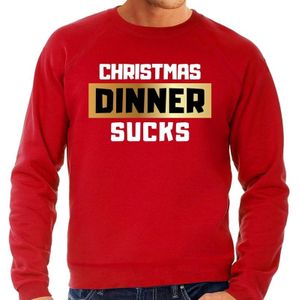 Rode foute kersttrui / sweater Christmas dinner / kerstdiner sucks voor heren - kerst truien