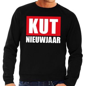 Foute oud en nieuw trui / sweater kut nieuwjaar zwart voor heren - Feesttruien