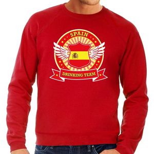 Rood Spain drinking team sweater heren - Feesttruien