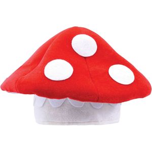 Rode Paddenstoel hoed voor volwassenen - Verkleedhoofddeksels