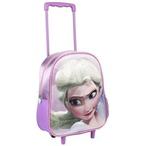 Paarse 3D Elsa Frozen koffer voor meisjes 31 cm - Reiskoffers