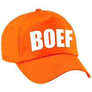 Oranje Boef verkleed pet / cap voor kinderen - Verkleedhoofddeksels