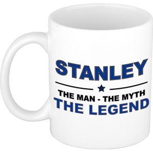 Stanley The man, The myth the legend verjaardagscadeau mok / beker keramiek 300 ml - Naam mokken