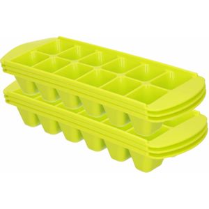 6x stuks Ijsblokjes/ijsklontjes bakjes groen 29 x 11 cm - ijsklontjes maken