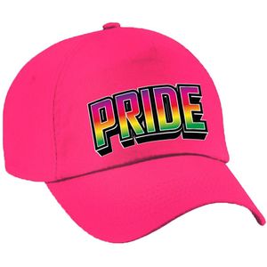 Gay Pride pet voor volwassenen - roze - pride - regenboog - LHBTI - unisex - Verkleedhoofddeksels