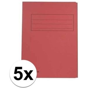 Rode dossiermappen voor A4 5x - Opbergmap