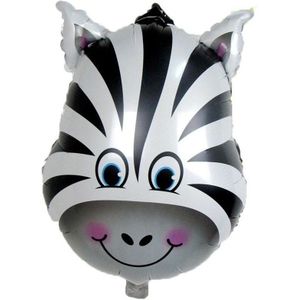 Folieballon in de vorm van een zebra 41 cm - Ballonnen