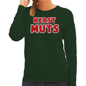 Foute kersttrui/sweater voor dames - kerst muts - groen - kerstmuts - feestdagen - kerst truien