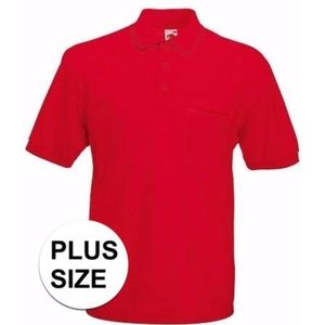 Grote maat Horecakleding rood poloshirt korte mouw - Polo shirts