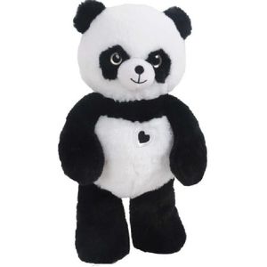 Knuffeldier Panda beer Bamboo - zachte pluche stof - dieren knuffels - zwart/wit - 32 cm - Knuffeldier