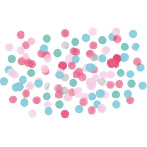 60 gram decoratie confetti blauw/mintgroen/roze/grijs - Confetti