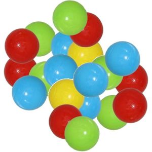 Kunststof ballenbak ballen - felle vrolijke kleuren - 50x stuks - ca 8.50 cm - Ballenbakballen