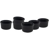 Creme brulee schaaltjes - 12x - zwart - porselein - 9 x 5 cm - Serveerschalen