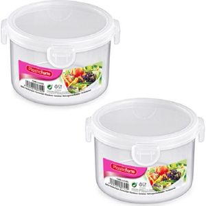 Vershoudbakje vriezer/magnetron - 4x - 1000 ml - kunststof - Vershoudbakjes