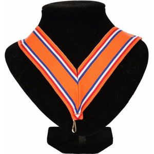 20x stuks halslint supporters/fans oranje/rood/wit/blauw - Verkleedattributen