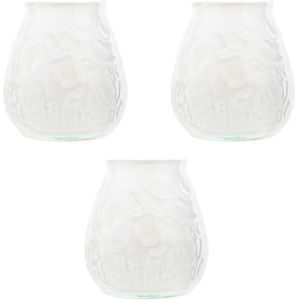 Cosy &amp; Trendy mini lowboy tafelkaars - 6x - wit - 17 Branduren - 7 cm - kaars - Waxinelichtjes