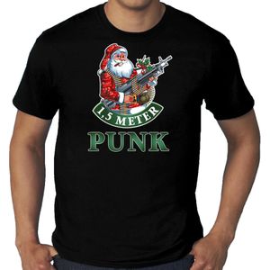 Grote maten fout Kerstshirt / outfit 1,5 meter punk zwart voor heren - kerst t-shirts