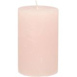 Stompkaars/cilinderkaars - licht roze - 5 x 8 cm - klein rustiek model