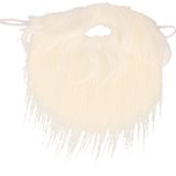 Kabouter/dwerg verkleed set - kaboutermuts met witte baard - polyester - volwassenen - Verkleedhoofddeksels