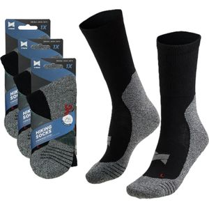 Apollo - Wandelsokken - Zwart - Coolmax - 3x Paar