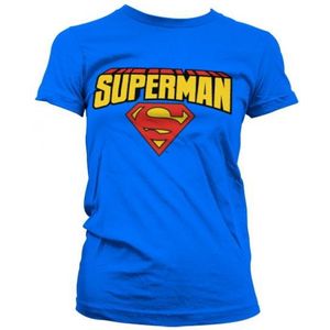 Superman verkleed T-shirt dames - Feestshirts