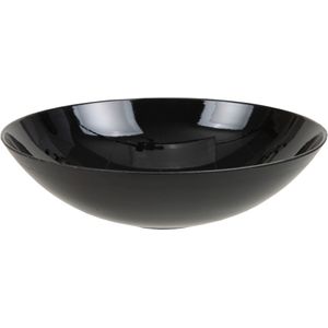 Decoratieve schaal - zwart - kunststof - D28 cm