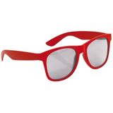6x stuks rode kinder feest- en zonnebril  - Verkleedbrillen