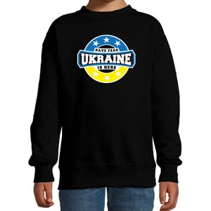 Have fear Ukraine is here / Oekraine supporter sweater zwart voor kids - Feesttruien