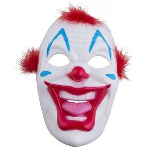 Plastic clown maskers - Verkleedmaskers