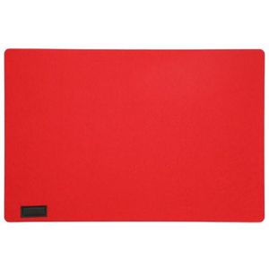 Rechthoekige placemat met ronde hoeken polyester rood 30 x 45 cm - Placemats/onderleggers - Tafeldecoratie