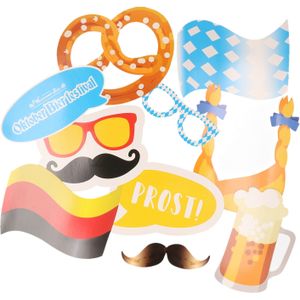 Oktoberfest foto prop set - 10-delig - Duits bier festival/thema feest - photo booth - Fotoprops