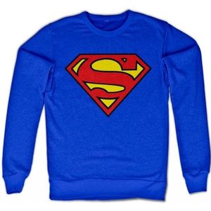 Sweater Superman logo blauw voor heren - Fopartikelen