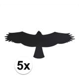 5x Vogel raamstickers / anti inslag stickers buizerd 14 cm - Vogelverjagers