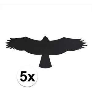 5x Vogel raamstickers / anti inslag stickers buizerd 14 cm - Vogelverjagers