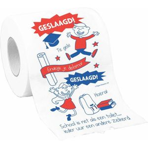 Cadeau toiletpapier rol geslaagd versiering/decoratie - Fopartikelen